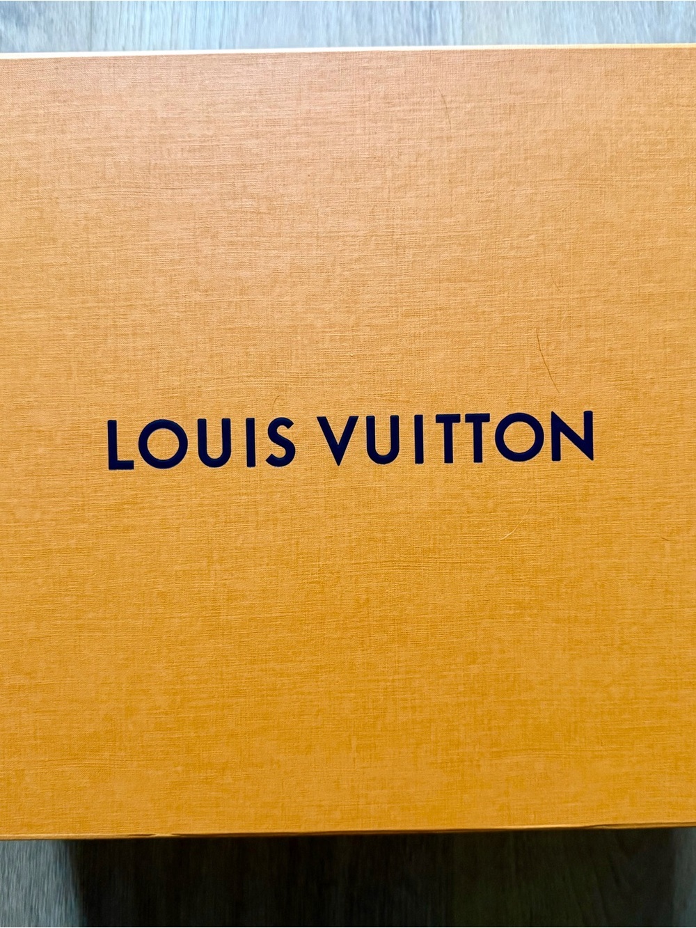 Large Louis Vuitton Orange Box with Navy Logo